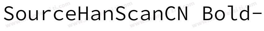 SourceHanScanCN Bold字体转换